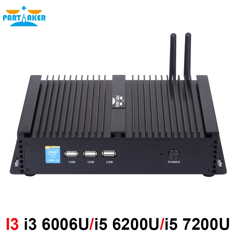 Intel Core i3 6006U i5 6200U 7200U мини ПК Windows 10 Barebone компьютер 2 ГГц 520/620 Graphics 4K HTPC minipc HDMI VGA