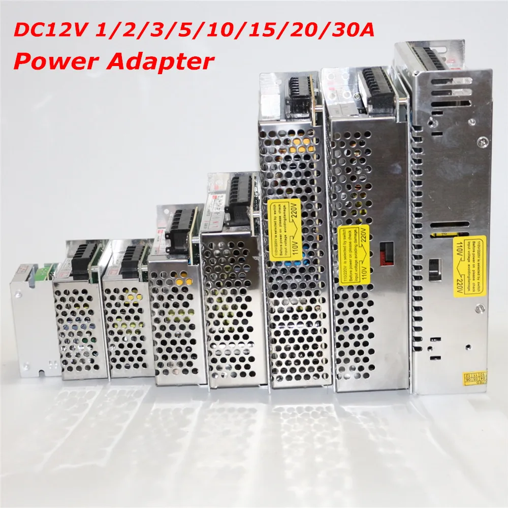 

1Pcs AC 100V 110V 200V 210V 220V 230V 240V to DC 12V 1A 2A 3A 5A 10A 15A 20A 30A Switch Power Supply Transformer Free Shipping
