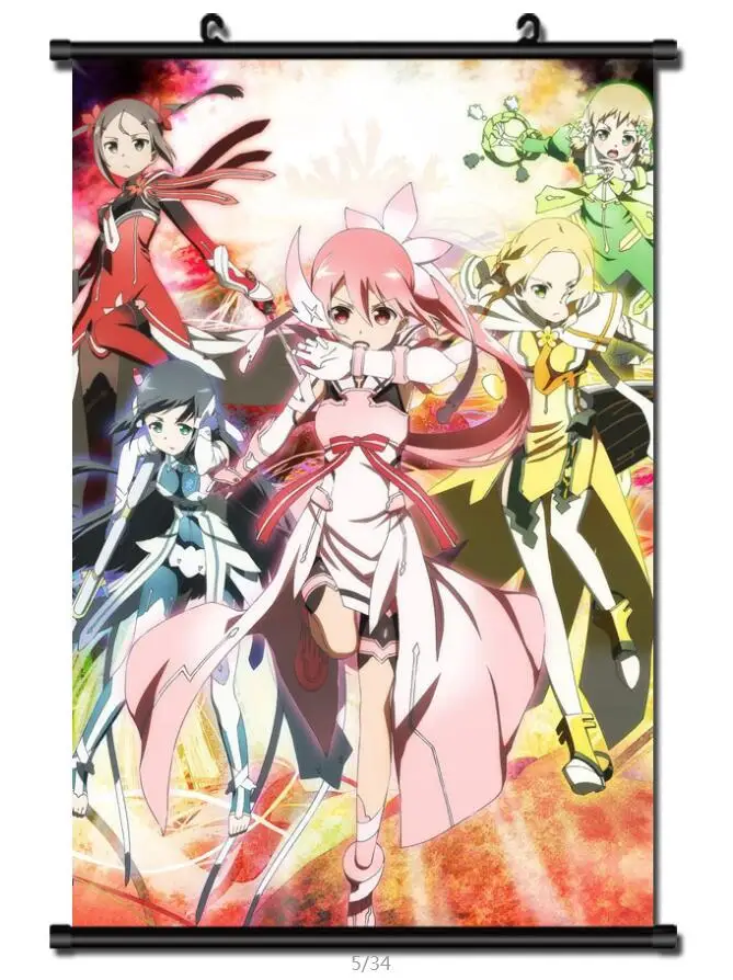 Японское аниме Yuuki Yuuna wa Yuusha de Aru Yuki sexy girl Yuna is a Hero домашний Декор настенный свиток