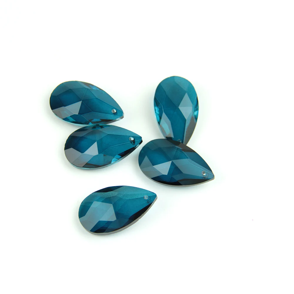 zircon blue 10 шт./пакет 50 мм слеза Люстра призмы лампы в форме свечи люстры хрустальные подвески Стекло Подвески Бусины - Цвет: zircon blue