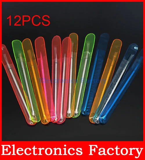 12 шт. из нержавеющей стали металл пятна черноголовых прыщ экстрактор для