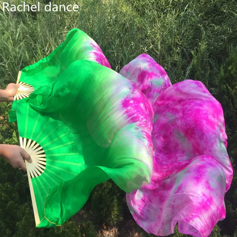 2020 окрашенный вручную танец живота 100% чистого шелка вентиляторы покрывал для Для
