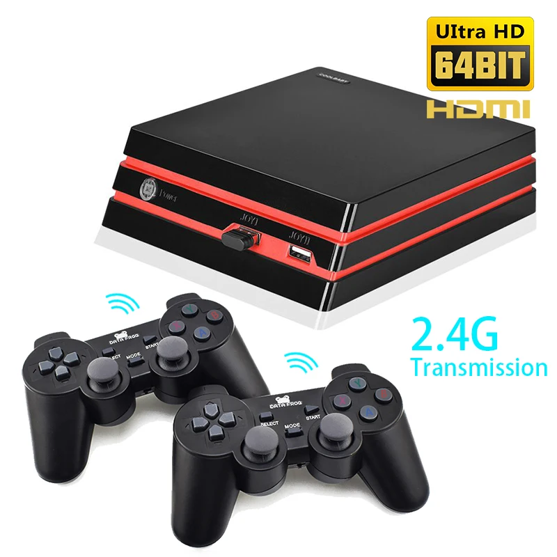 Data Frog Ретро видео игровая консоль с 2 4G беспроводным контроллером 600 Hdmi
