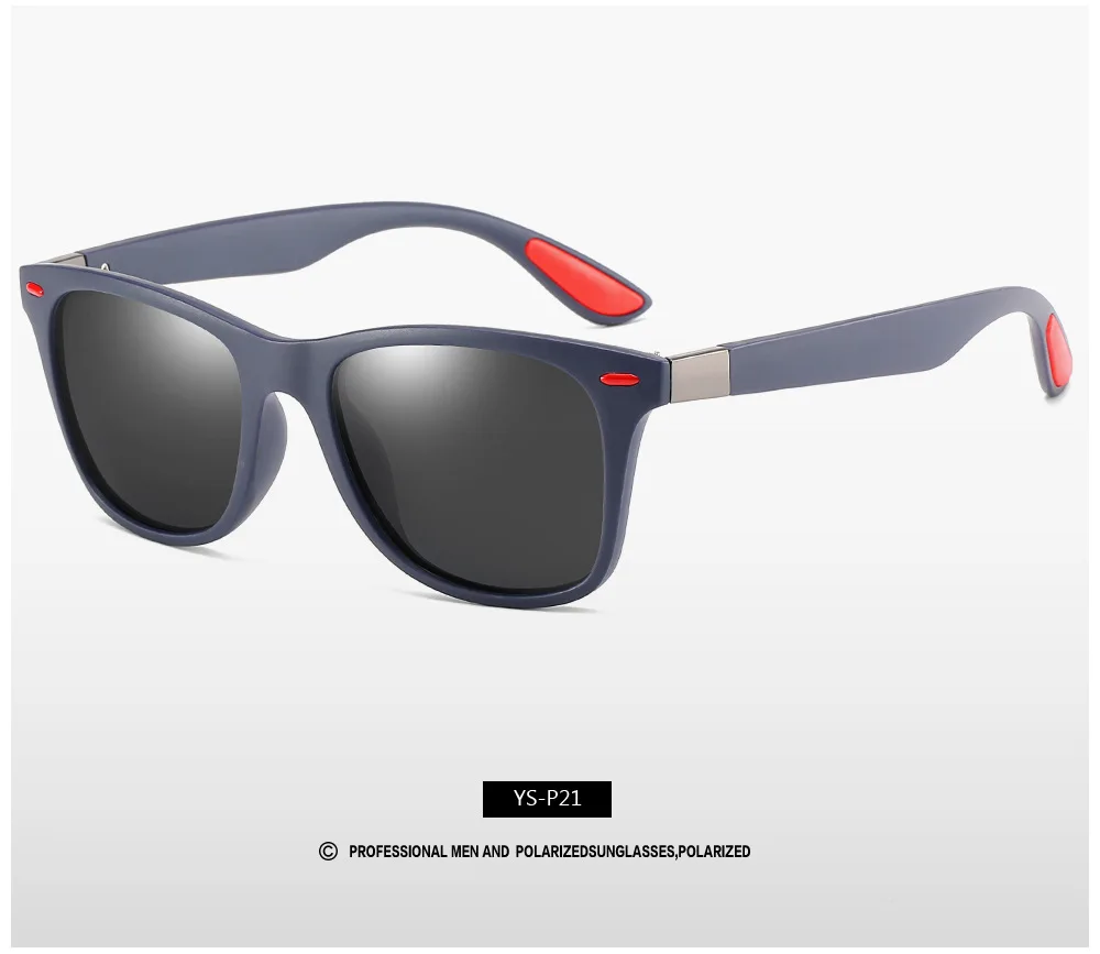 Gray(Blue Frame) UV400 поляризационные солнцезащитные очки для рыбалки, мужские очки для рыбалки, походов, пеших прогулок, вождения, спортивные велосипедные очки, Лидер продаж, очки - Цвет: Gray(Blue Frame)