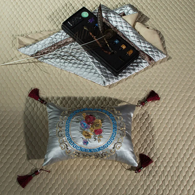 Queen King size Серебряные; золотые Роскошные Красные Свадебные Постельное белье 60S хлопок сатин Египетский хлопок пододеяльник, простынь и наволочки, наволочками, Комплект постельного белья для очень больших и