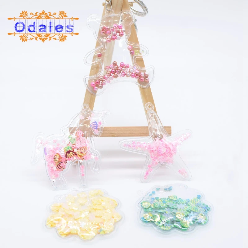 10 шт. прозрачные нашивки в виде ракушек морских звезд единорога медведя плавучая