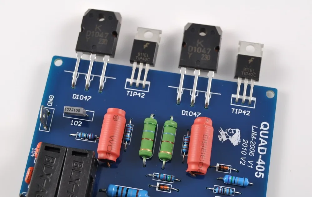 1 пара/2 канала QUAD405 100 Вт + KD1047 трубка высокой мощности аудио усилитель плата DIY