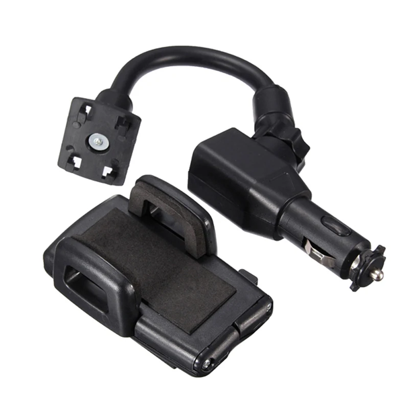 Универсальный автомобильный держатель для телефона с двойным USB прикуривателем