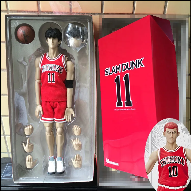 30cm Rukawa Kaede Hanamichi Sakuragi SLAM DUNK 1/6 scale PVC Toys Kids Action Figure model toys for boys Basketball lovers | Игрушки и