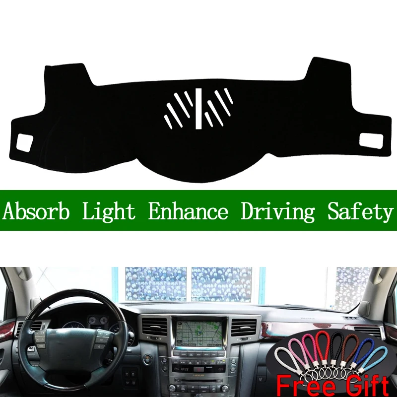 

For lexus LX570 2007 2008 2009-2013 Dashboard Cover Sun Shade Non-slip Dash Mat Pad Carpet Car Stickers Interior Accessories