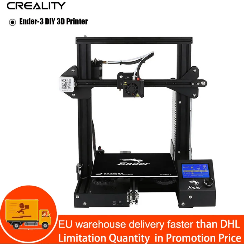 Creality Ender 3 настольный 3D принтер набор Prusa I3 DIY 220x220x250 мм MK8 экструдер 1 75 0 4 сопло