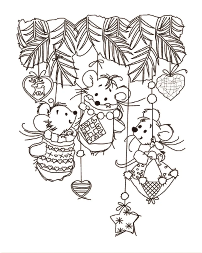 Прозрачный силиконовый штамп Три белки 10 х8 дюймов для скрапбукинга фотоальбома