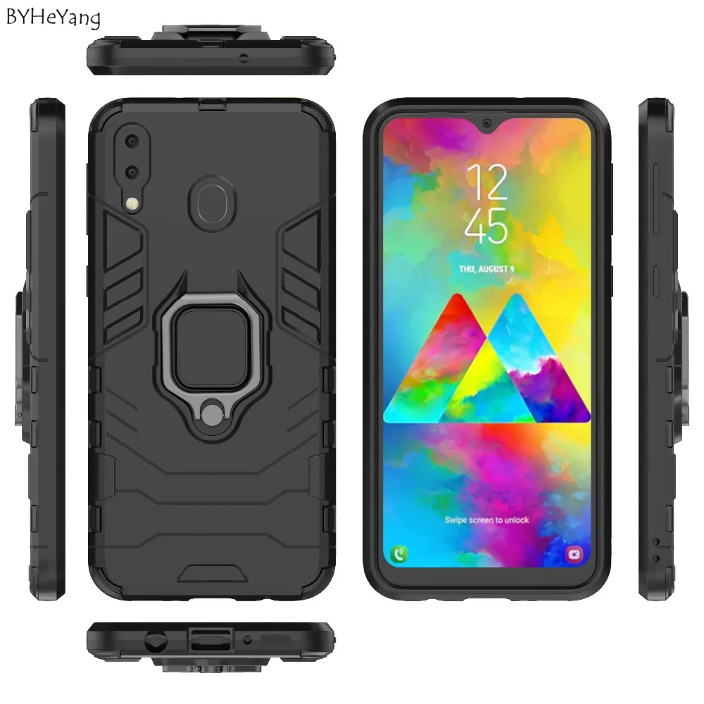 Чехол для Samsung m20 металлическое кольцо автомобильная подставка роскошный