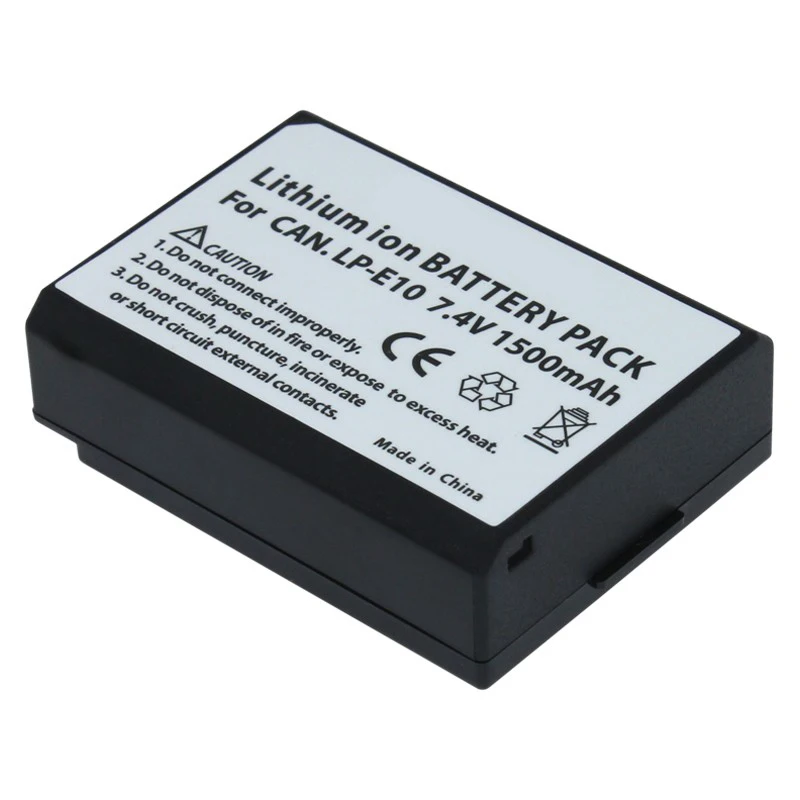 

DVISI 1500mAh LP-E10 LP E10 Digital Camera li-ion Battery For Canon 1100D Rebel T3 Kiss X50 LPE10 7.4V z1