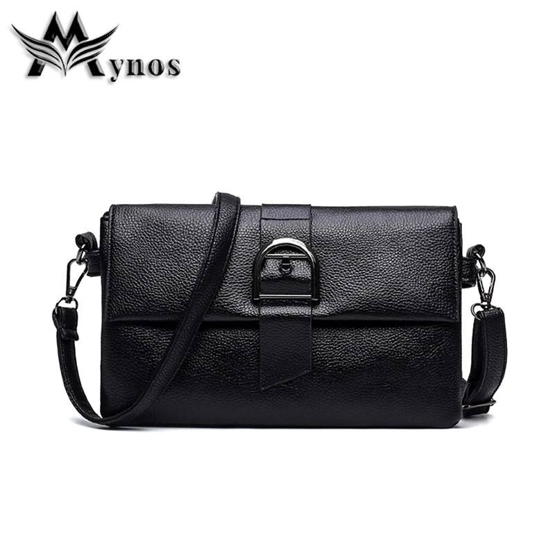 Mynos модные кожаные вечерние Crossbody сумка для женщин леди Засов женский кошелек