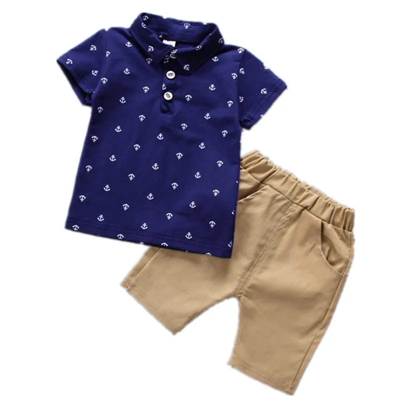 Summer Children's Clothes Sets Boys T-shirt and Shorts Pants 2 Pieces Clothing Baby | Детская одежда и обувь