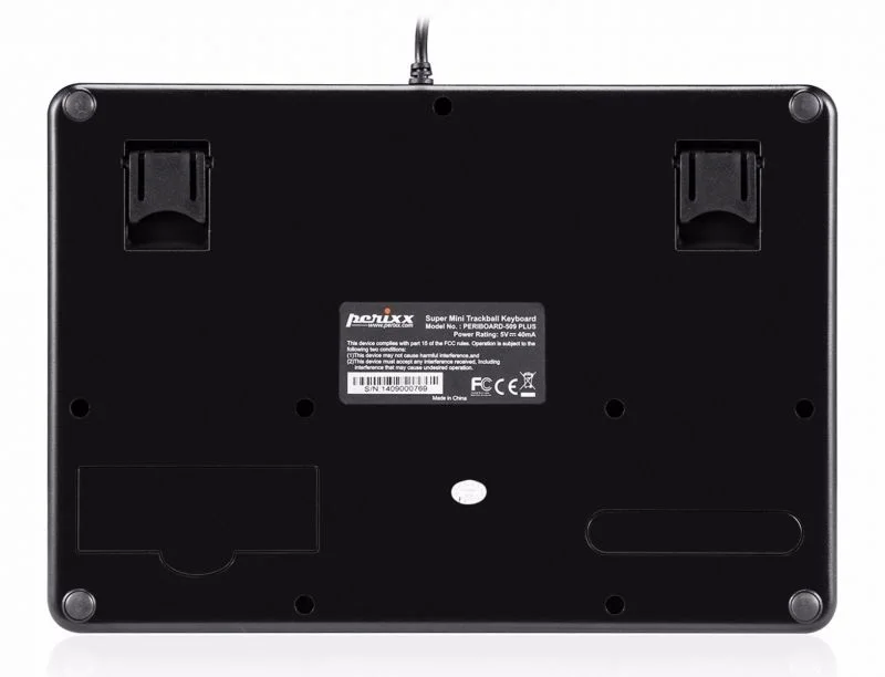 Подлинная проводная клавиатура с трекбол Perixx двойным usb хаб для бизнеса и