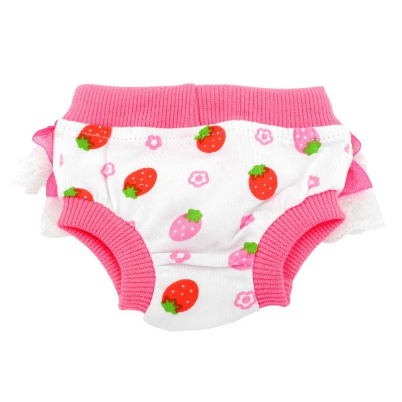 Кружевные штаны для домашних животных с рисунком желтой утки и клубники дышащее