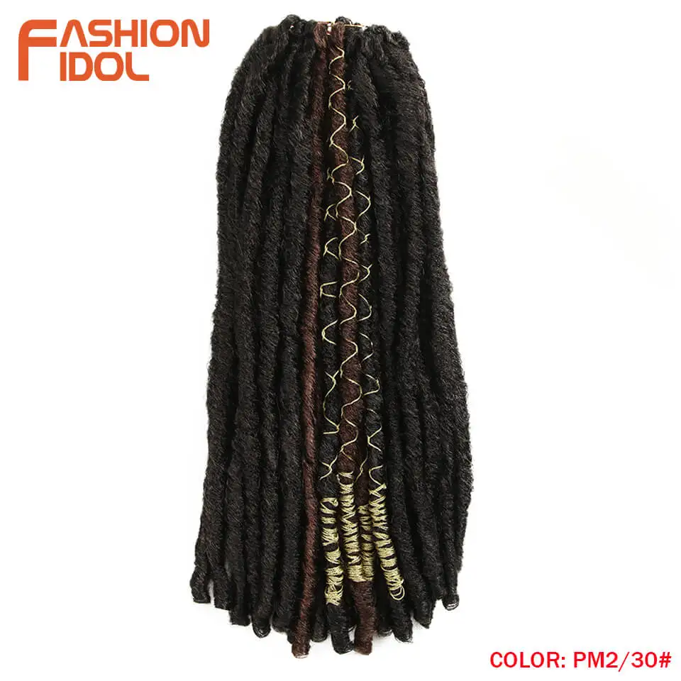 Мода IDOL Faux Locs волосы крючком косички 20 дюймов мягкие натуральные Kanekalon синтетические волосы для наращивания 10 стендов/упаковка богинские волосы - Цвет: P1B/30