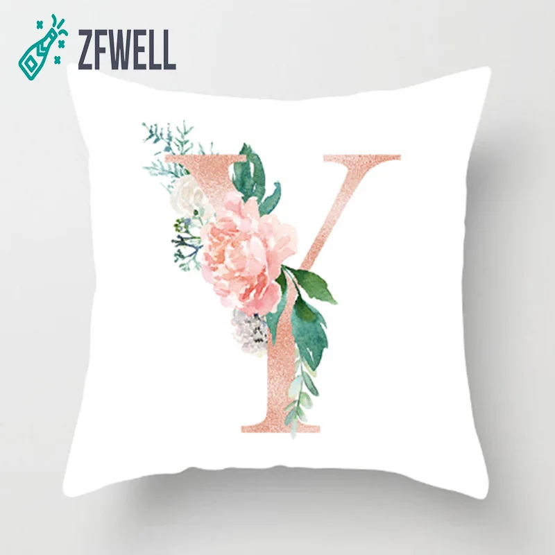 ZFWELL 1 шт./партия 45*45 см Английский алфавит узор подарок на день рождения диван