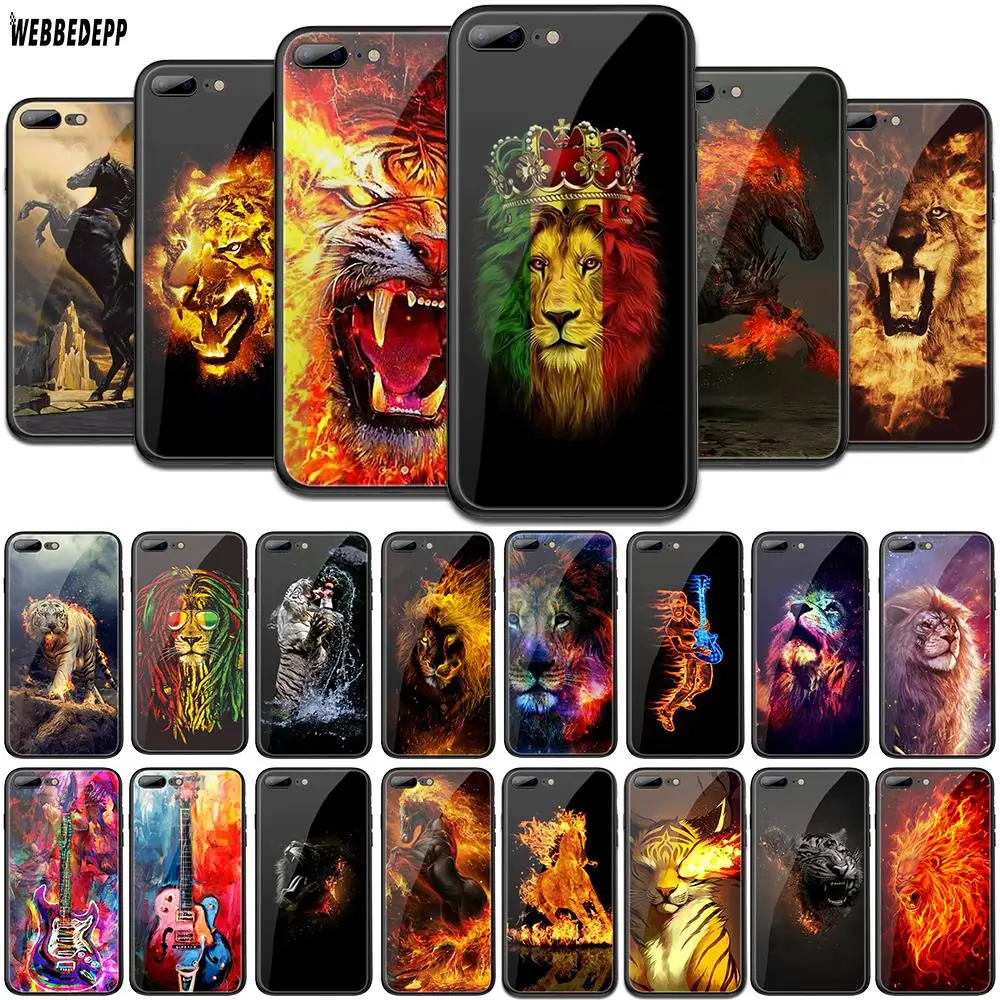 WEBBEDEPP чехол из закаленного стекла для Apple iPhone 6 6S 7 8 Plus 5 цветов XR X XS 11 Pro MAX|Бамперы| |