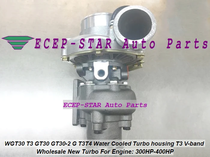 Turbo GT30 GT35 WGT30-1 T3T4 T04E Турбина Compre A/R .50 AR .48 с водяным охлаждением 300-350 л.с. розетка 2 5