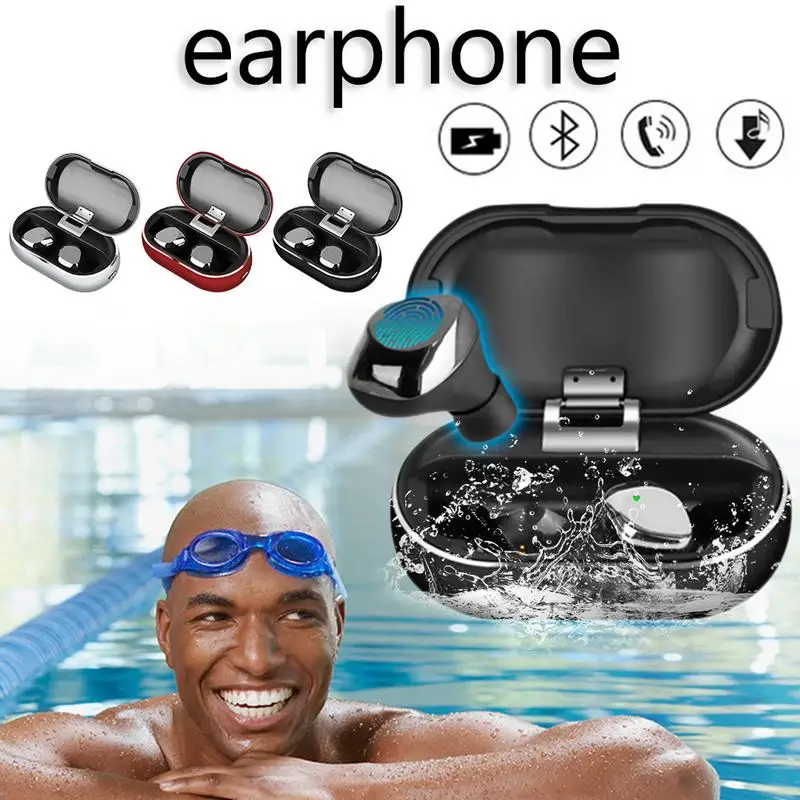 

TWS metal IPX7 waterproof wireless bluetooth headset ear wireless binaural 5.0 Bluetooth Hifi headset With Mic for Iphone huawei
