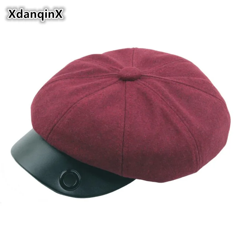 Женские береты с козырьком XdanqinX модные элегантные на осень и зиму в стиле ретро