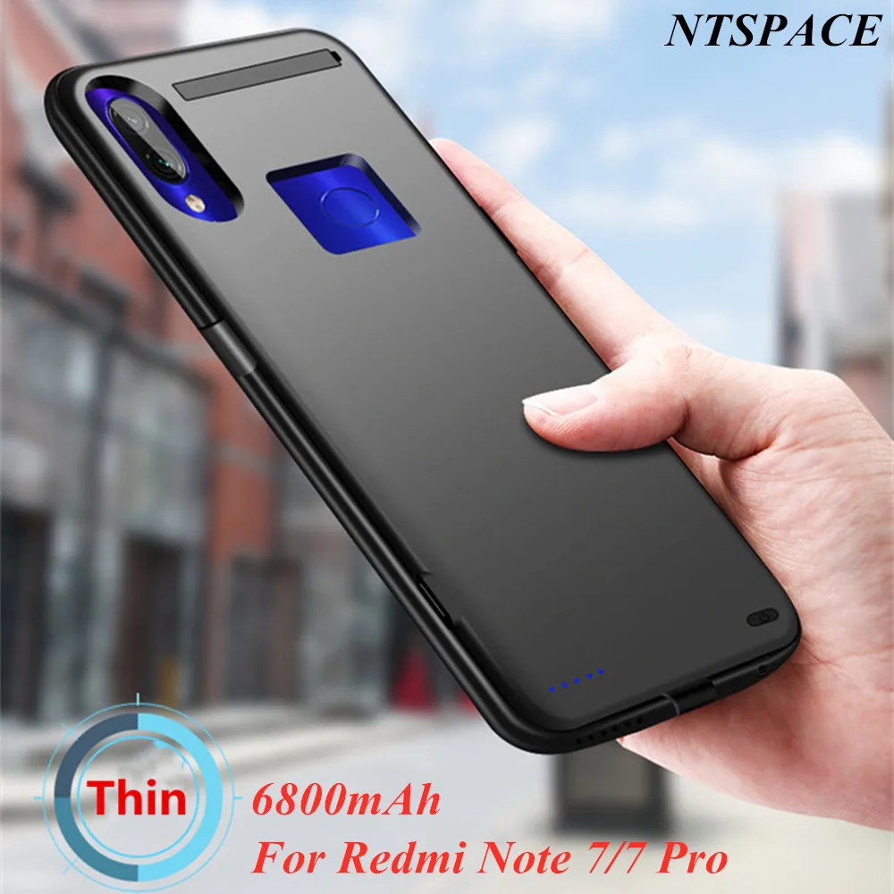 Для Xiaomi Redmi Note 7 Удлинение Банк питания зарядное устройство крышка для Xiaomi Redmi Note 7 Pro внешний блок питания зарядный чехол