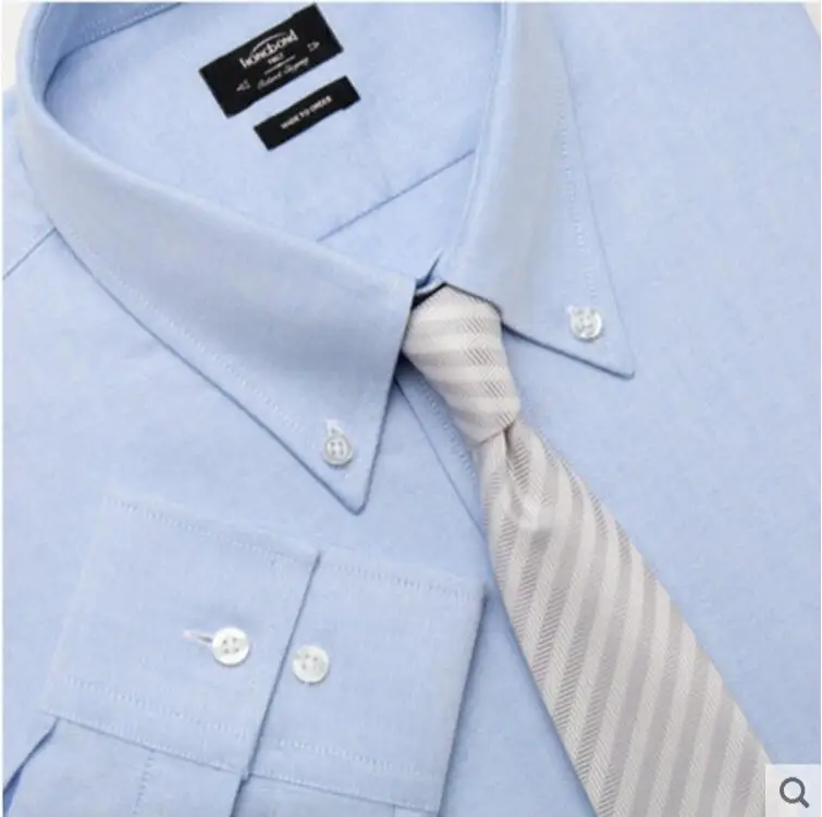 Мужская рубашка из натурального хлопка голубая/серая/Розовая/белая плотная
