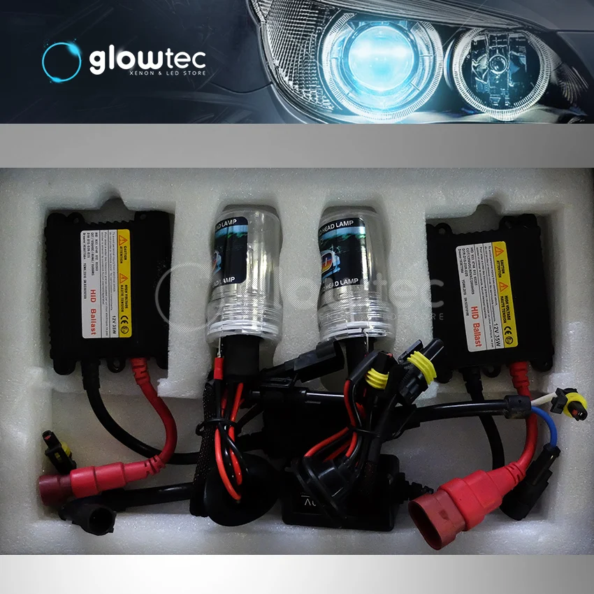 35 Вт DC комплект HID тонкий балласт + предупреждающий подавитель-лампы H1 H3 H7 H8/9/11 4300K