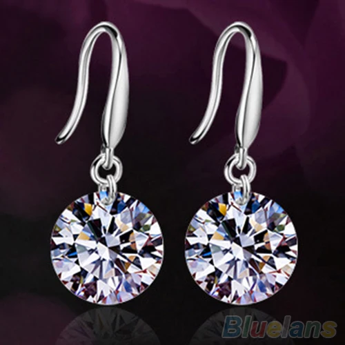 2016 новые последние женщины посеребренные мода падения крюк круглый мотаться CZ