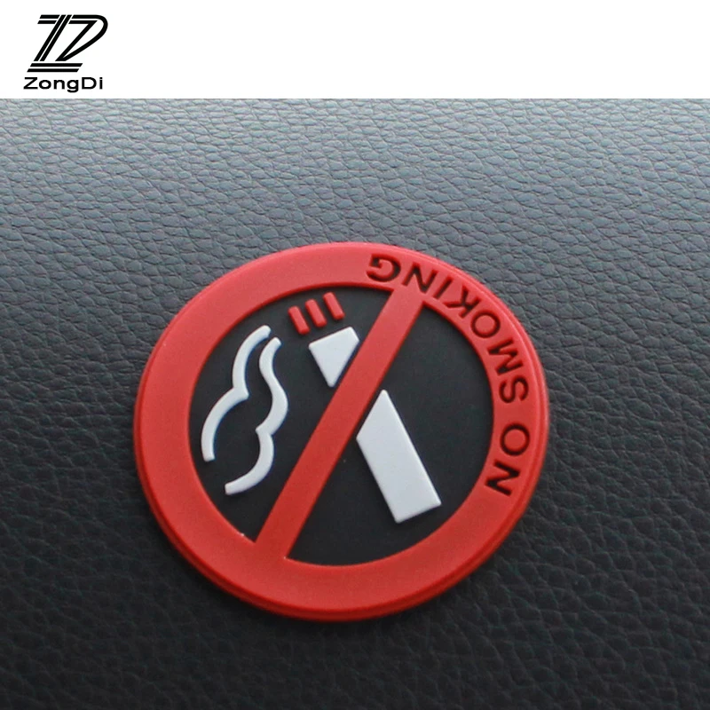 ZD 1 шт. автомобильные наклейки логотип NO SMOKING для Toyota c hr Corolla RAV4 Honda Accord Civic Fit CRV Nissan