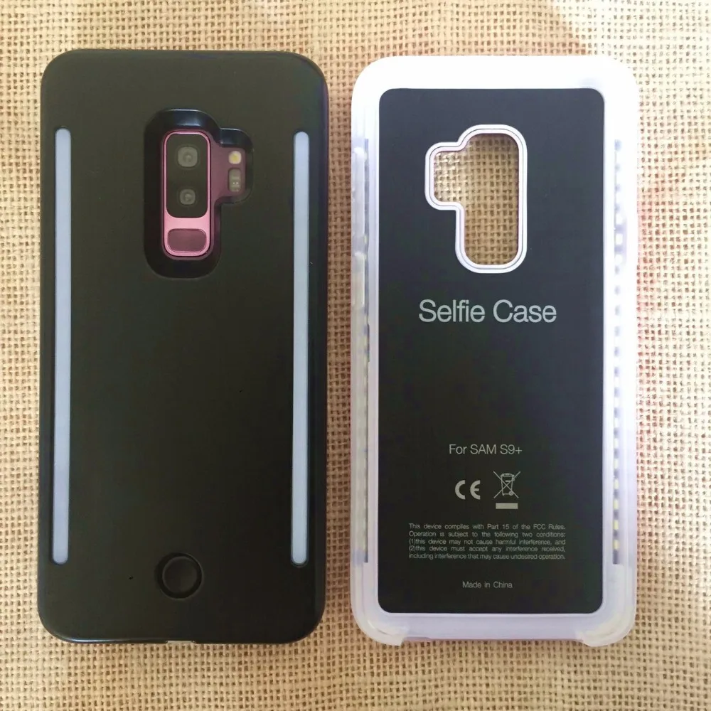 For Galaxy S10 S8 S9 plus anti-fall 3 generations Light Up selfie flash phone Case the Protector Cover Bag Samsung | Мобильные
