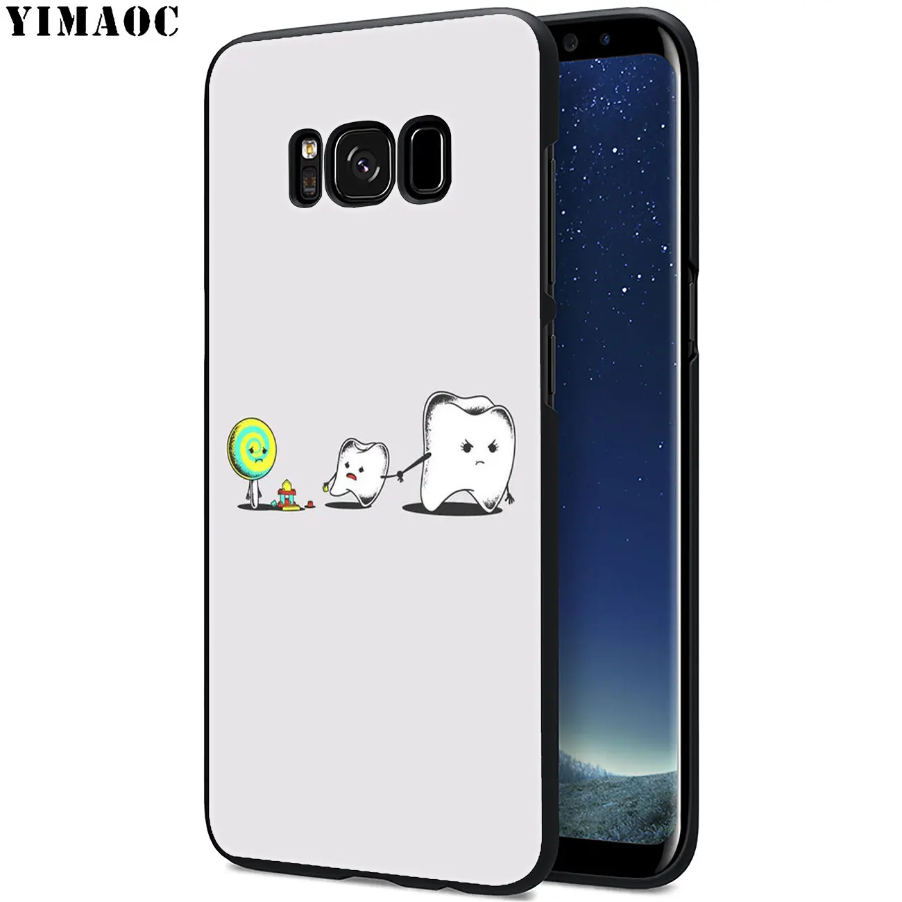 Мягкий силиконовый чехол для определения зубов YIMAOC Samsung Galaxy S10 Plus S9 S8 S6 S7 Edge S10e E TPU с