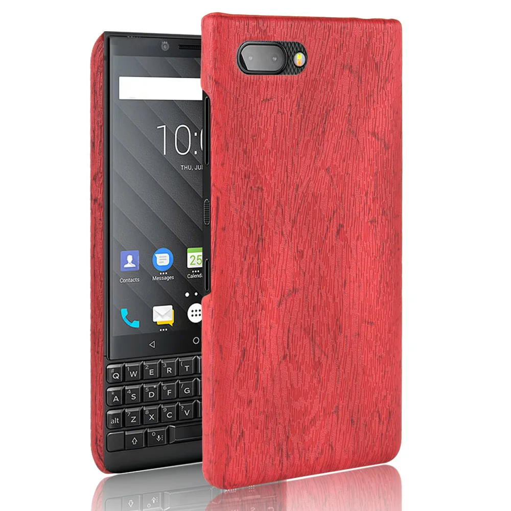 Роскошный деловой кожаный чехол KeyTwo в стиле ретро с узором Woodern для BlackBerry Key2