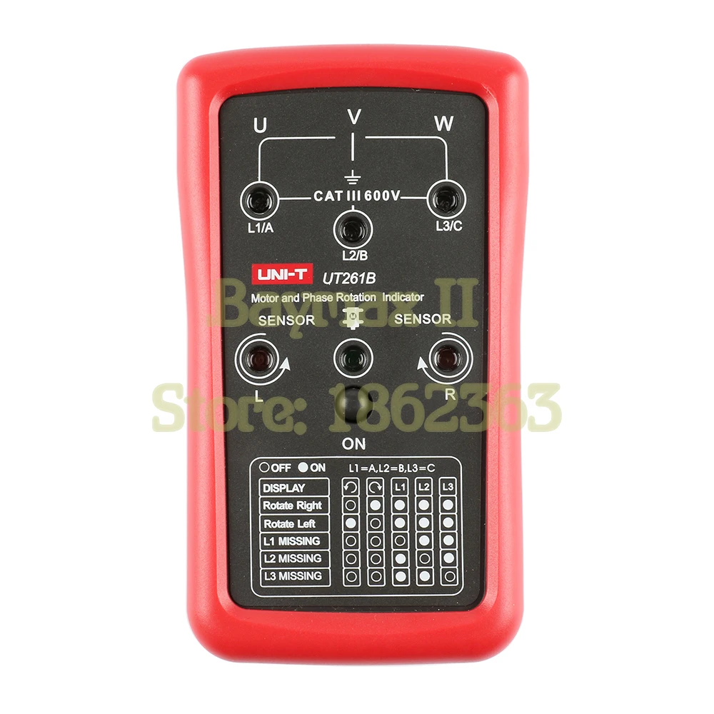 UNI-T UT261B 3 чередования фаз индикатор метр тестер для 15 Гц~ 400 Гц