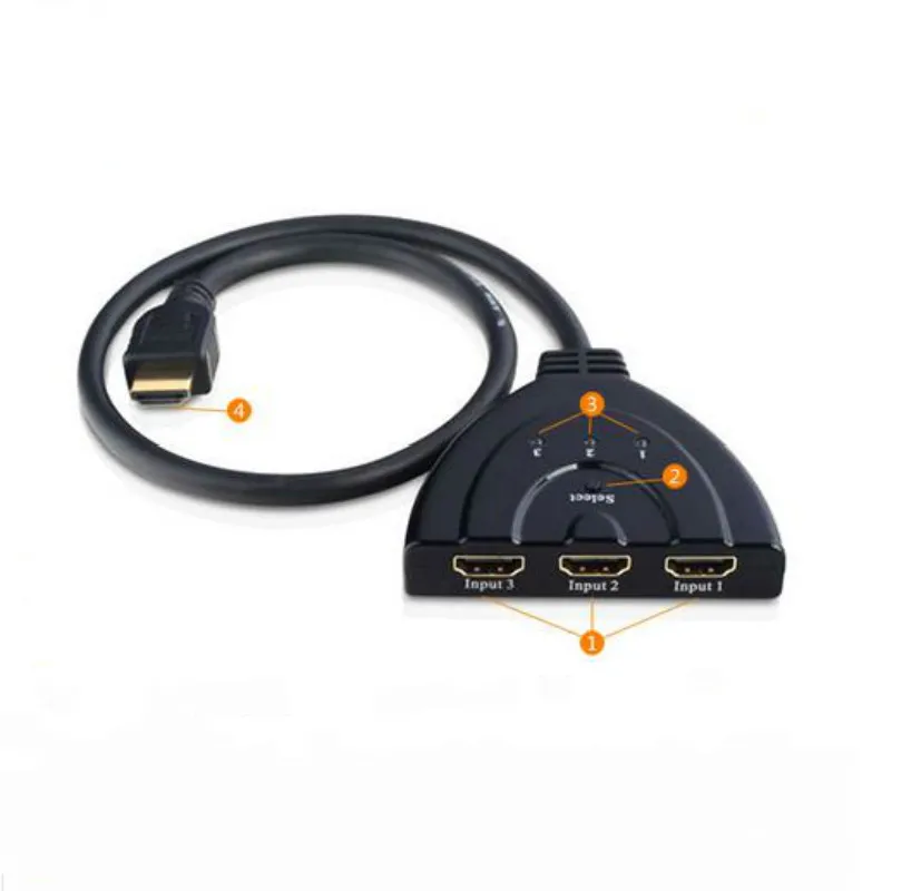 1.4b 4K * 2K 1080P совместимому с HDMI переключатель 3 в 1 из Порты и разъёмы концентратор Mini