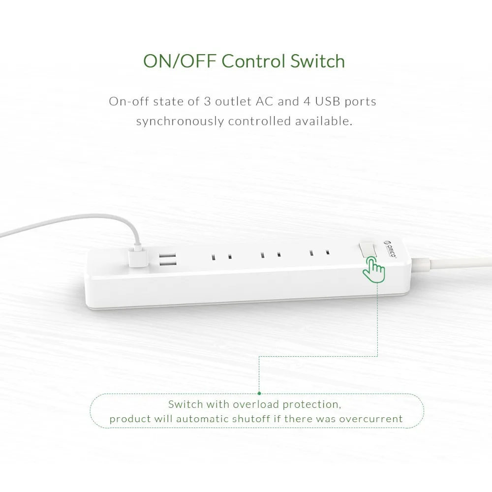 ORICO power Strip 3 AC 2 usb порты Stekker JP вилки удлинитель разъемы Multiprise USB