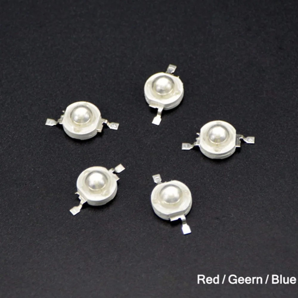 50PCS/Lot 1W led chips bulb diode lamp High Power Led Spotlight Blue Red Yellow Warm Cool White Colorful Downlight Diode | Лампы и