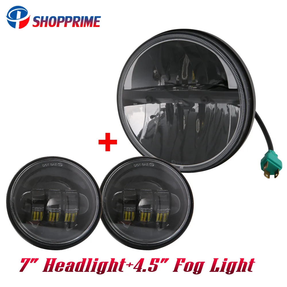 

For Motorcycle 7" LED Headlight Auxiliary Passing Lights For Road King Touring