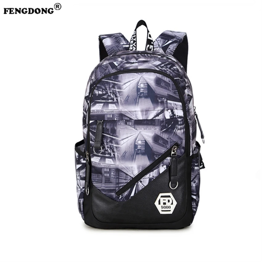 Fengdong Новинка 2017 года Женская мода Водонепроницаемый Рюкзаки девочек рюкзак