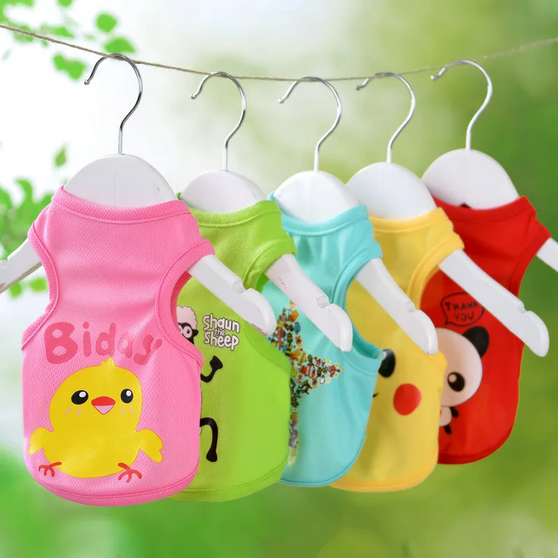 Новый мультфильм зверек милый Pet жилет плюшевый щенок одежда лето маленькая