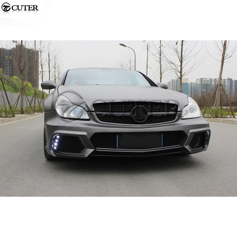 W219 CLS500 FRP передний бампер задний бампер боковые юбки крылья выхлопные трубы для Mercedes-Benz W219 WALD стиль 04-11