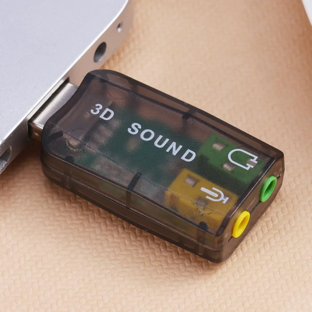 Внешняя звуковая карта USB 2 0 виртуальный канал 5 1 CH 3D Аудио гарнитура микрофон