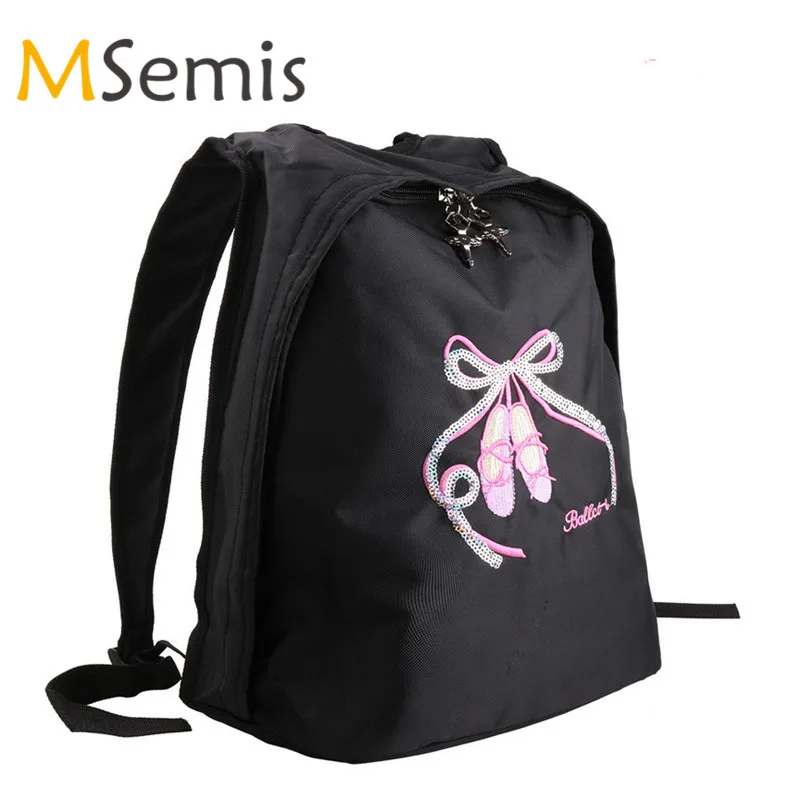 

Kids Girls Ballet Bag Dance Bag School Shoe Gym Bag Children Backpack Toe Shoes Embroidered Shoulder Bag for Kids Dancing Ballet