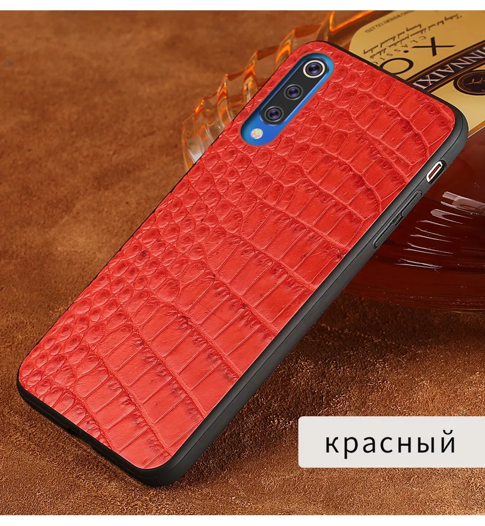 Роскошные настоящие чехлы из крокодиловой кожи для Xiaomi mi 9 9T Pro 9SE 8 Lite A3 Note 10 чехол для Red mi Note 8 pro 8T note 7 4x5 Plus