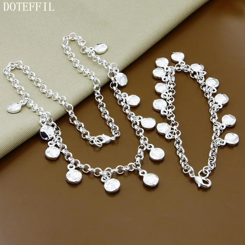 Комплект из колье и браслета серебра 925 пробы|jewelry set 925|necklace bracelet jewelry setjewelry sets |