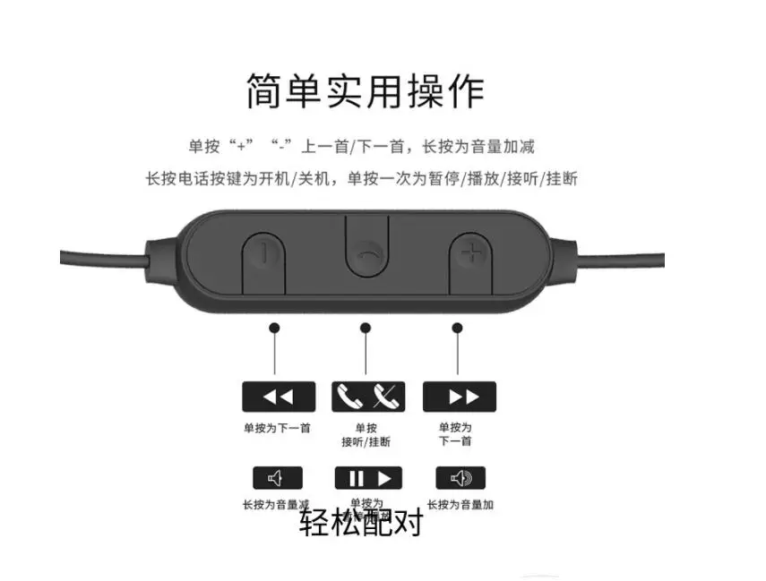 Оригинальные беспроводные Bluetooth наушники BT08 спортивные Металлические Магнитные