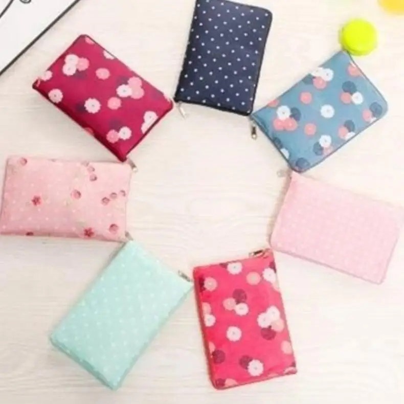 

Printing Foldable Shopping Bag Tote Folding Pouch Handbags Convenient Reusable Tote Pouch Large Capacity Storage Bags LX4890